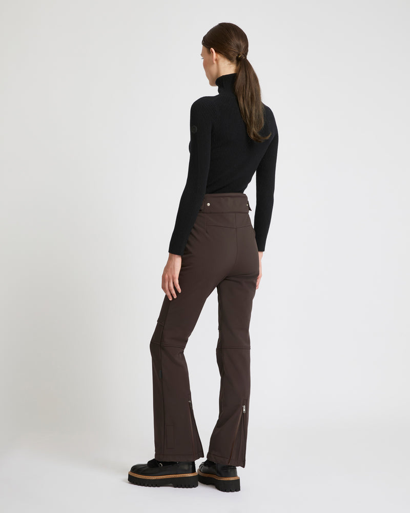 Softshell fabric flared fitted trousers - Yves Salomon Mountain - Ski