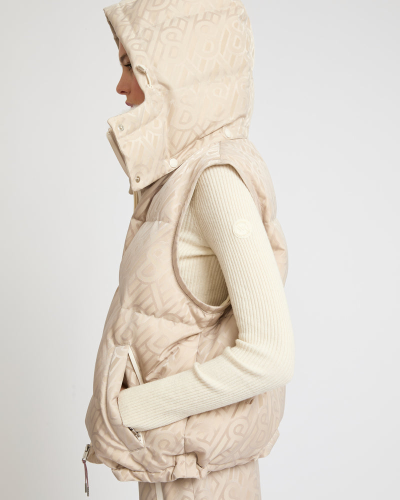 Short skiwear down jacket with mink  - trim - Yves Salomon Mountain - Ski