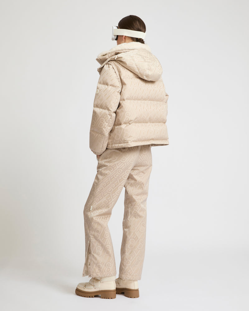 Short skiwear down jacket with mink trim - Yves Salomon Mountain - Ski