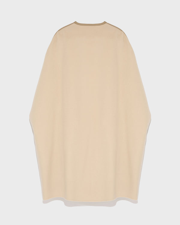 Double-sided cashmere blend cape with button details