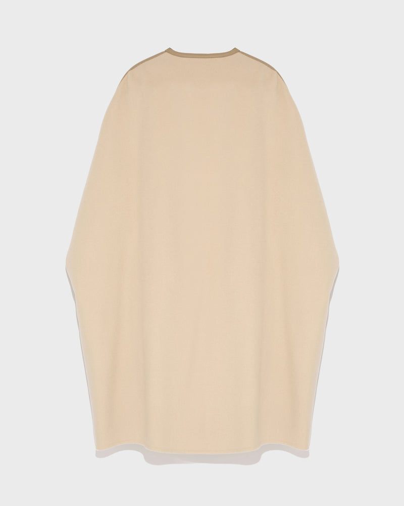 Double-sided cashmere blend cape with button details