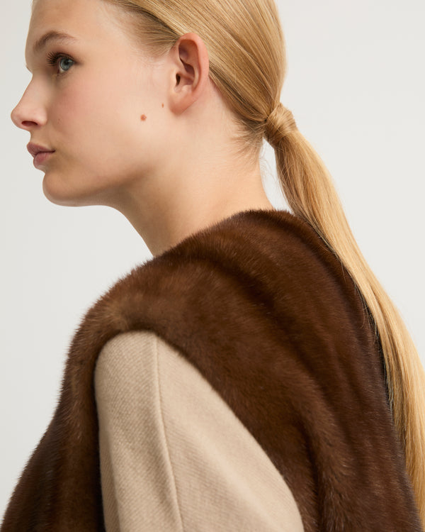 Long-haired mink fur gilet