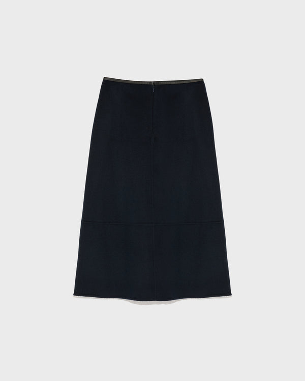 Double-sided cashmere blend skirt