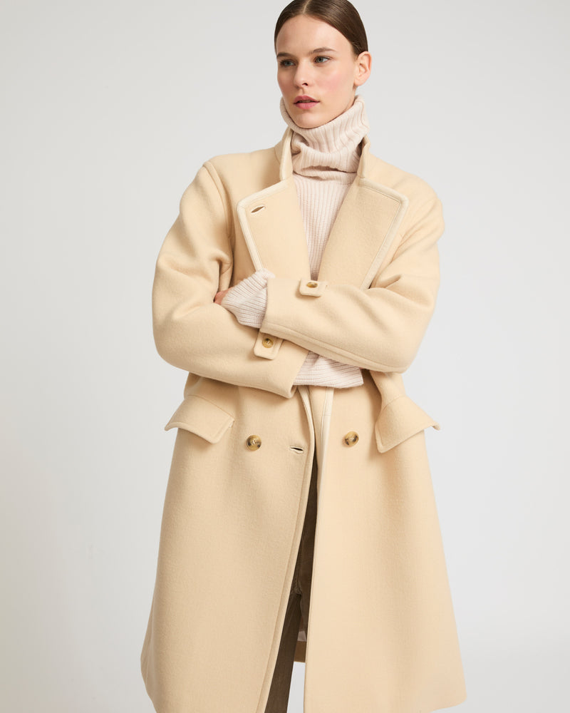 Long woollen pea coat