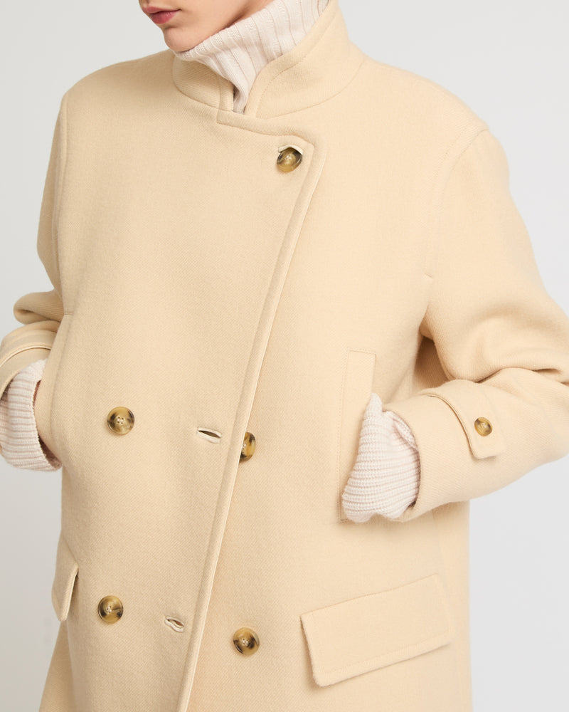 Long woollen pea coat