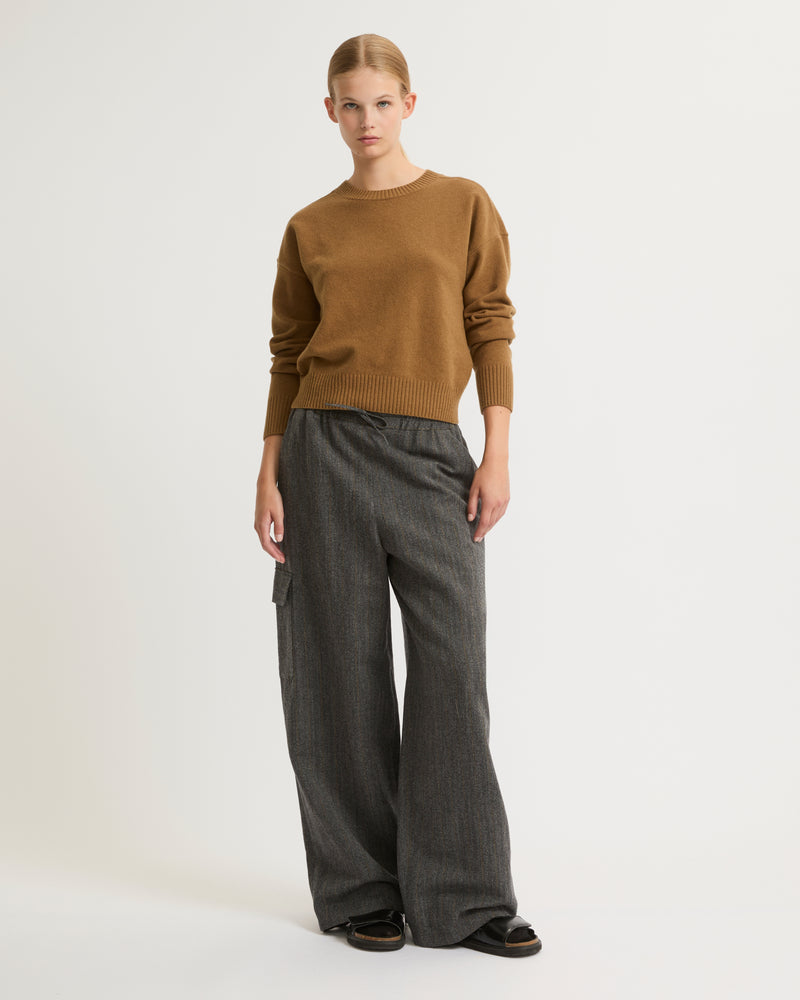 Flannel cargo trousers