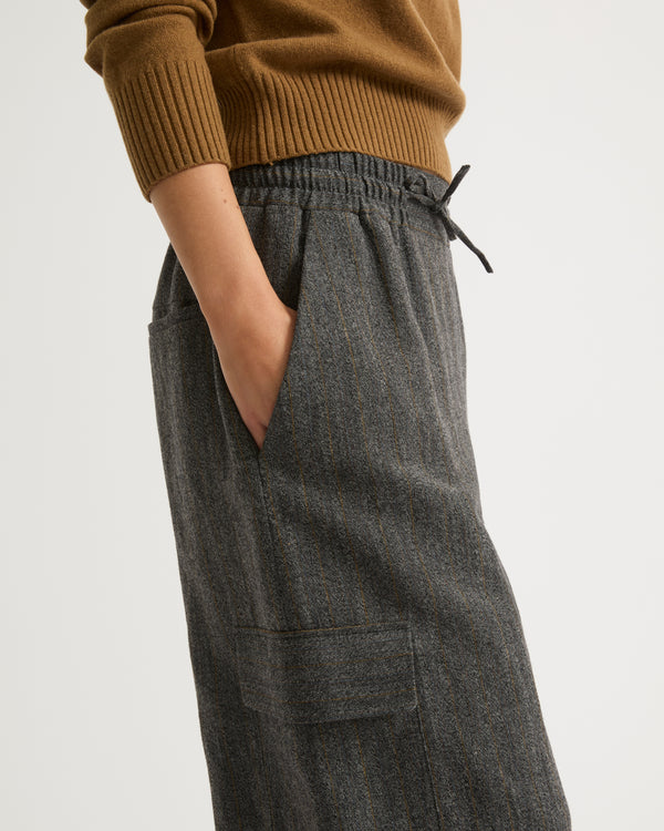 Pantalon cargo en flanelle-Yves Salomon - Soldes d'hiver - Winter Sale