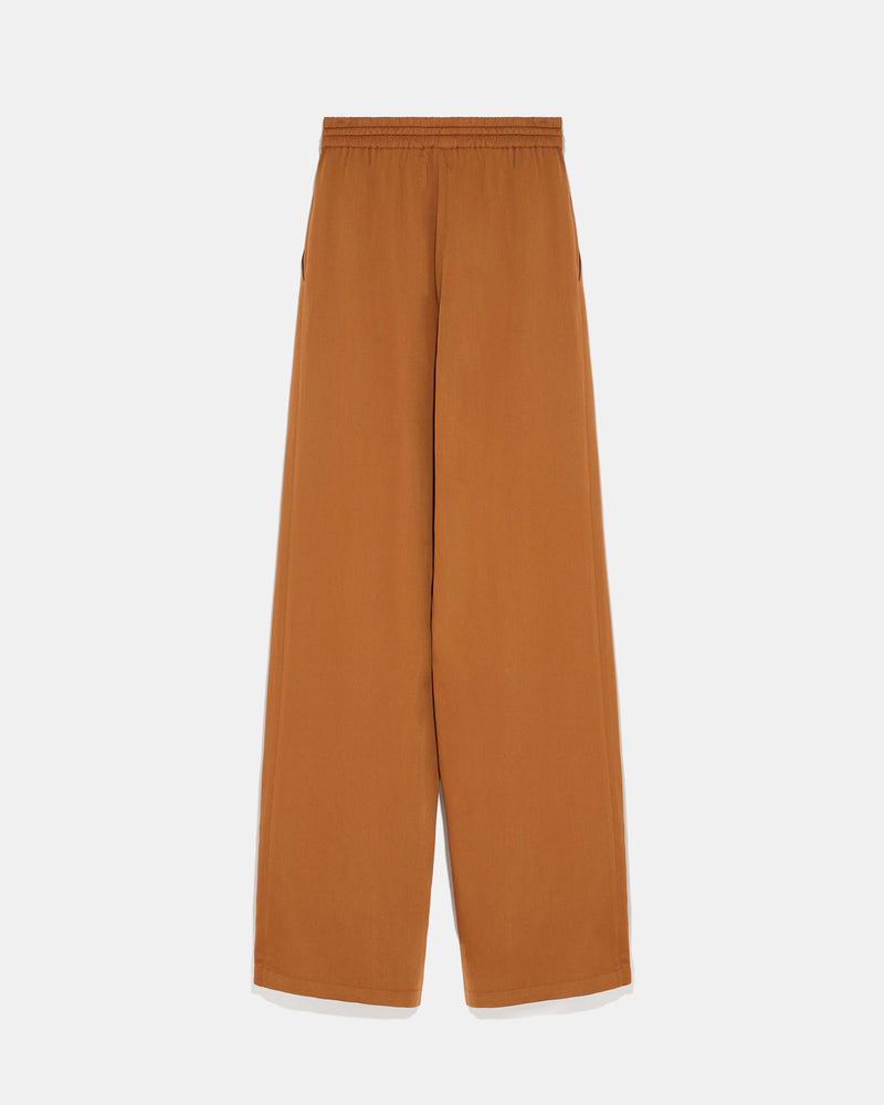 Palazzo trousers in matte satin fabric