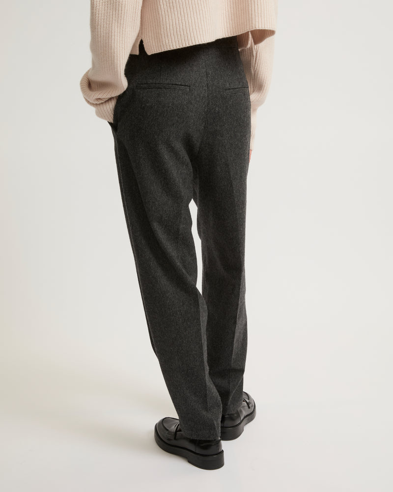 Flannel tailored trousers