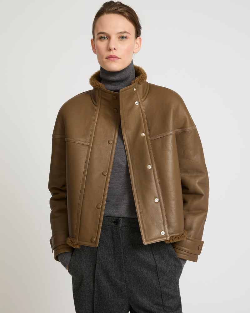 Gonfio merino cropped jacket