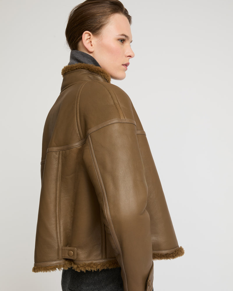 Gonfio merino cropped jacket