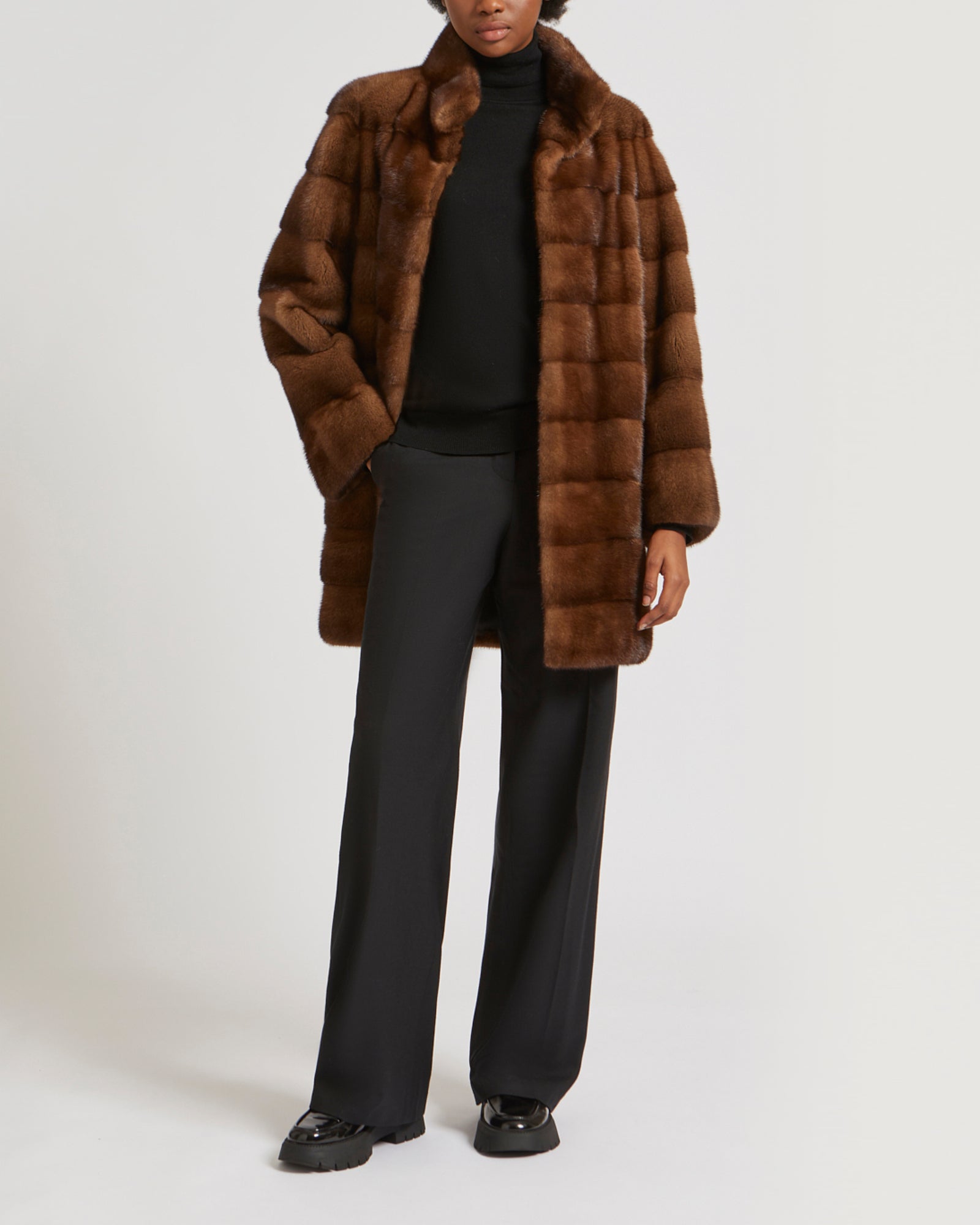 Yves salomon store fur coat