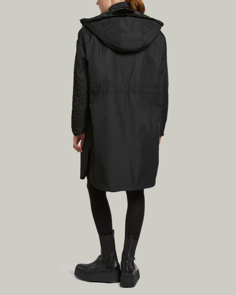 Manteau long réversible en fourrure de vison