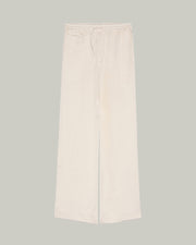 Pantalon droit en satin - blanc